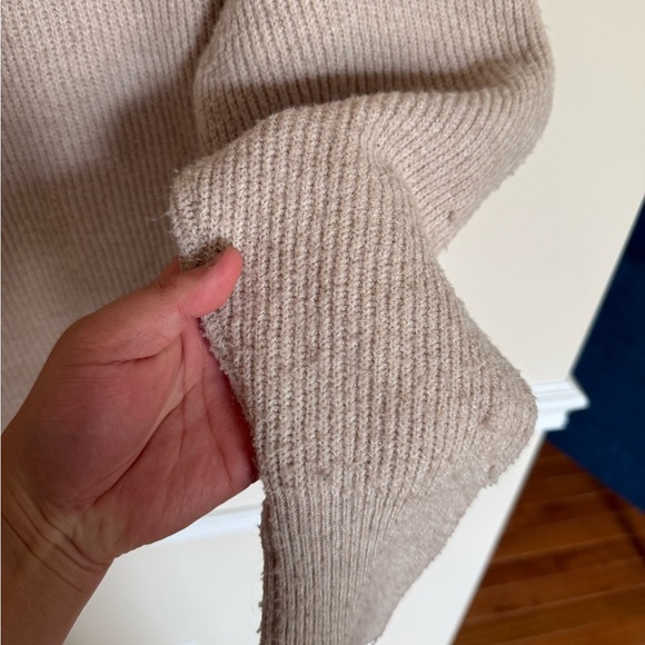 Thread & Supply Sz M Recycled Polyester Mockneck Sweater Preppy Comfy Casual - Picture 6 of 11